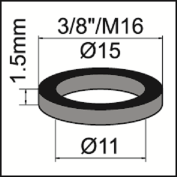 Gumowa uszczelka do perlatora M16x1 oraz 3/8'' - Neoperl