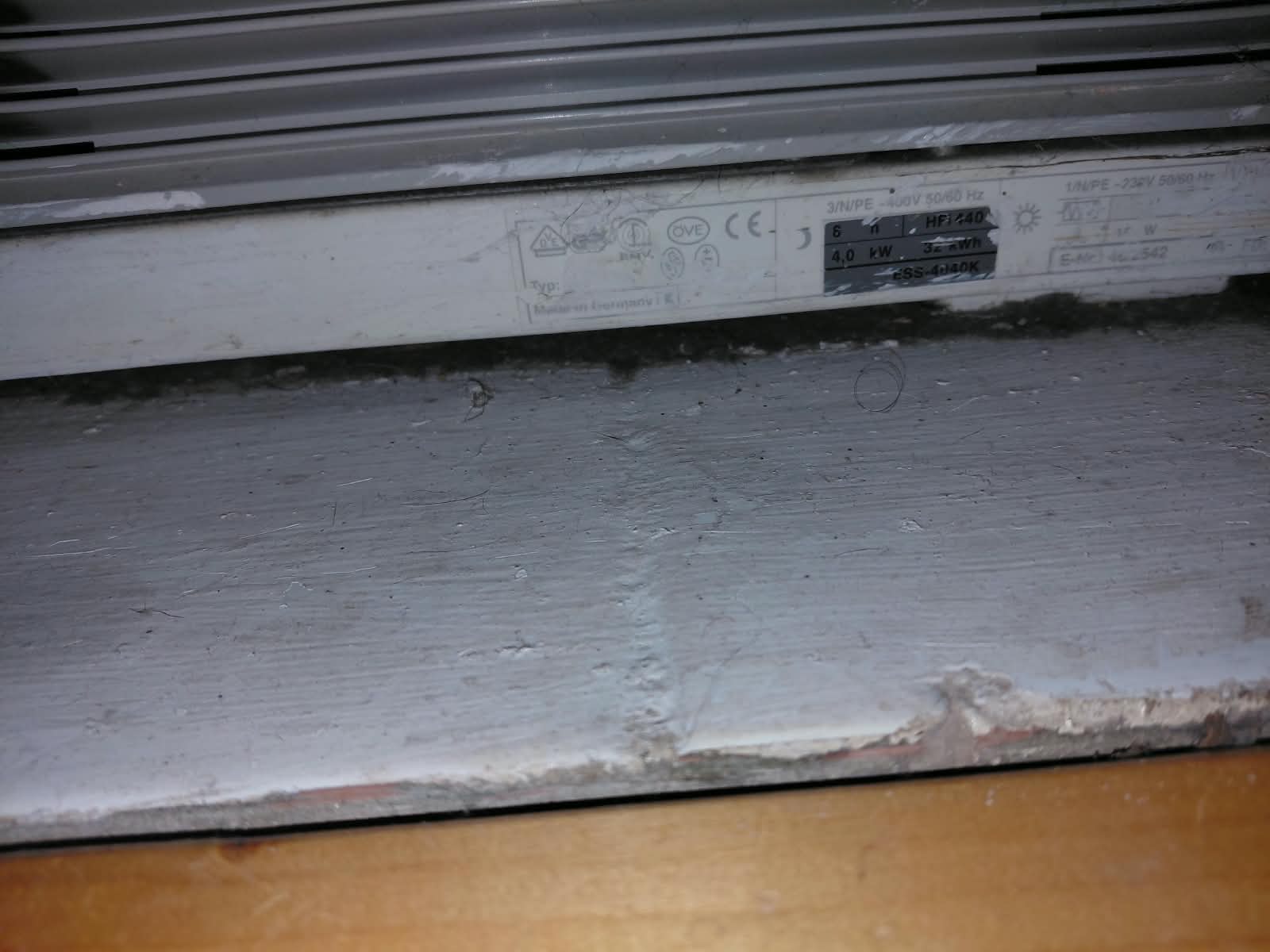 Piec 4 kW — HFi 440 / ESS-4040K — oryginalne zdjęcie tabliczki znamionowej