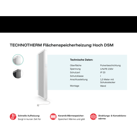 Grzejnik częściowo akumulacyjny TT-KS 2000 N RF TECHNOTHERM - seria