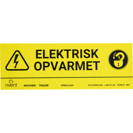 LAB-I-03 - etykieta oznaczeniowa instalacji ogrzewania elektrycznego - Chemelex Raychem