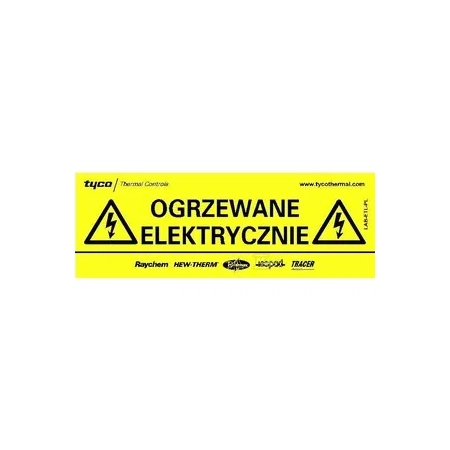 LAB-ETL-S - Naklejka oznaczeniowa: Ogrzewanie elektryczne - szwedzki - Chemelex Raychem