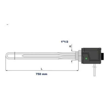 Cordivari Grzałka z termostatem 9 kW, 400 V