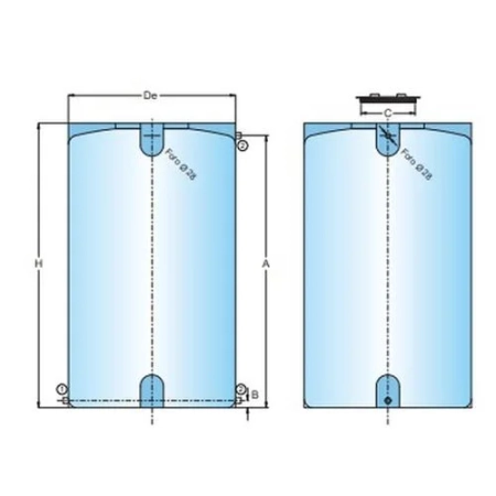 Cordivari PE 500 l - zbiornik magazynowy pionowy