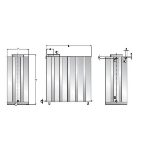 Cordivari X 316L PP 2000 l - prostopadłościenny zbiornik magazynowy