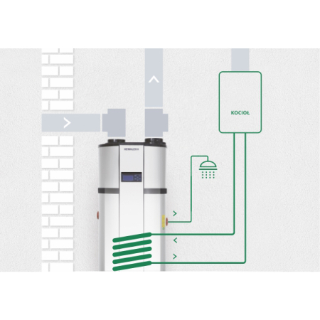 Hewalex PCWU 300eK-2,5 kW – pompa ciepła do CWU ze zbiornikiem 300 l