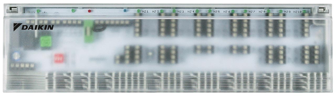 Daikin Altherma Sterownik master do sterowania wieloma strefami - do 10 stref. Współpracuje z termosta- tami pokojowymi oraz siłownikami zaworów (ogra