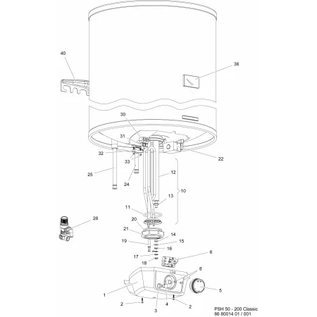 STIEBEL ELTRON 298433 ogranicznik temperatury STB - Begrenzer 92°C STB do PSH