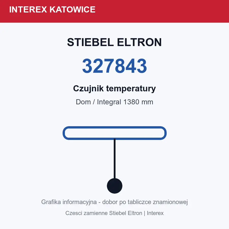STIEBEL ELTRON 327843 czujnik temperatury Dom/Integral 1380 mm do SHP/WWK