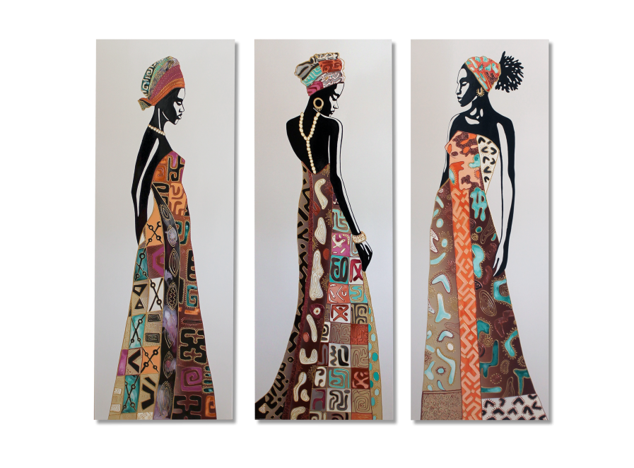 UDEN-S — "Hratsiya" (triptych) — Metal-ceramic design heater "Hratsiya" (triptych)