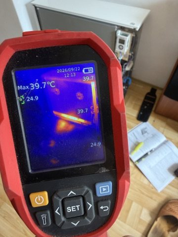 Kontrola temperatury pieca akumulacyjnego z użyciem termowizji